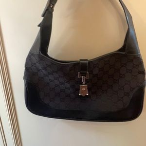relist - Gucci hobo Black Monogrammed Jackie O bag